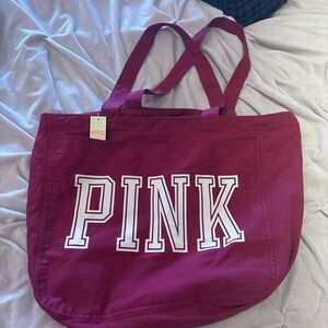 PINK Victoria's Secret Burgundy Tote Bag